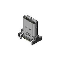 1 pcs : DX07S024WJ1R350 - USB Connectors VERT MNT SMT RCPT USB Type C