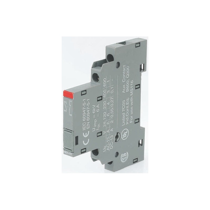 1 pcs - ABB Auxiliary Contact, 2 Contact, 2NC, Side Mount