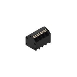 1 pcs : 691809320304 - Fixed Terminal Blocks WR-TBL 3.81mm pitch Modular THR Black 45 deg Dual Pin cable entry Screwless Push In
