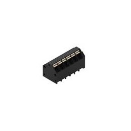 1 pcs : 691809320306 - Fixed Terminal Blocks WR-TBL 3.81mm pitch Modular THR Black 45 deg Dual Pin cable entry Screwless Push In