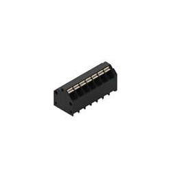 1 pcs : 691809320307 - Fixed Terminal Blocks WR-TBL 3.81mm pitch Modular THR Black 45 deg Dual Pin cable entry Screwless Push In