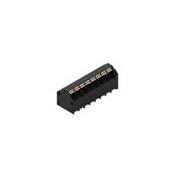 1 pcs : 691809320308 - Fixed Terminal Blocks WR-TBL 3.81mm pitch Modular THR Black 45 deg Dual Pin cable entry Screwless Push In