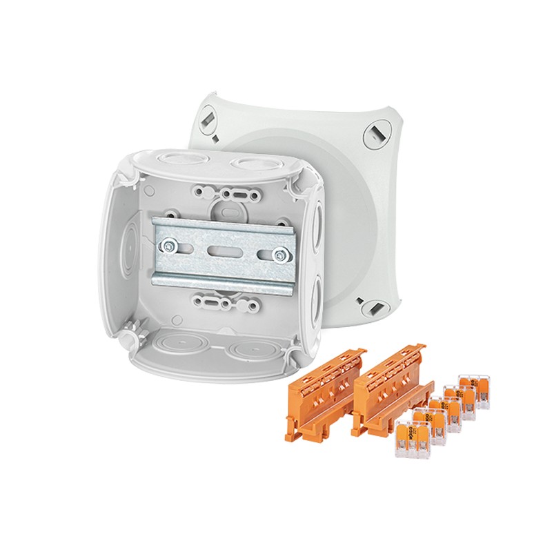 1 pcs - HENSEL DK Series Grey Polypropylene Terminal Box, IP66, 70 x 104 x 104mm