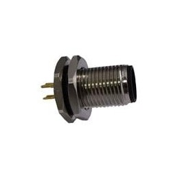 1 pcs : SS-12000-003 - Circular Metric Connectors M12 A-Code Male Receptacle 4Contacts