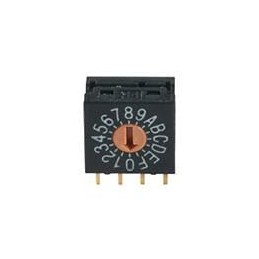 1 pcs : FR01FR16H-S - Coded Rotary Switches 10MM HEXADECIMAL 16P REAL CODED R/A