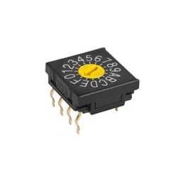 1 pcs : FR01FC16P - Coded Rotary Switches 10MM HEXADECIMAL 16P COMPLEMENT CODED