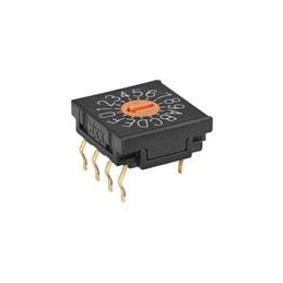 1 pcs : FR01FR16P - Coded Rotary Switches 10MM HEXADECIMAL 16P REAL CODED