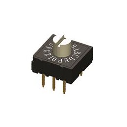 1 pcs : RH4AF-10R-V-B - Coded Rotary Switches THRU-HOLE 4x1 TERM RECESSED ACT