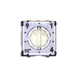 1 pcs : S-4010TA - Coded Rotary Switches dip rotary code decimal, real code, top adj.,J-hook