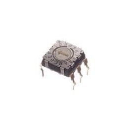 1 pcs : S-7070EC - Coded Rotary Switches 7mm code hex comp, top adj., thru-hole