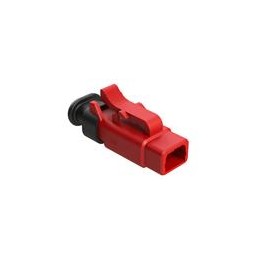 1 pcs : ATM06-2S-SR01RD - Automotive Connectors 2 Position, Plug, Socket, Strain Relief End Cap, Red Body