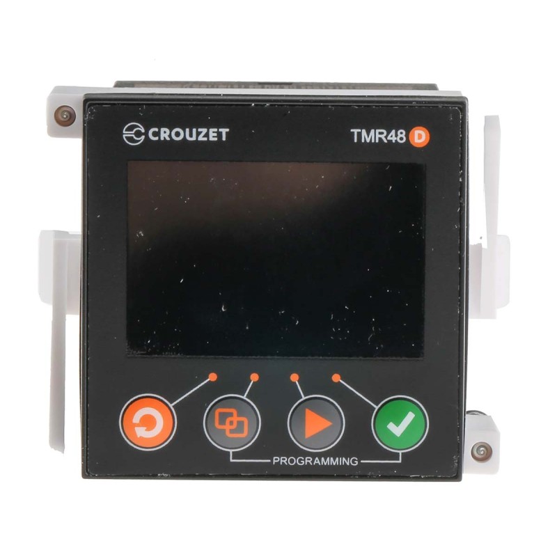 1 pcs - Crouzet Syr-Line Series Panel Mount Timer Relay, 24 - 240V ac/dc, 2-Contact, 0.001 - 9.999 s, 0.01