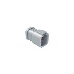 1 pcs : ATP04-6P-MM01 - Automotive Connectors 6-Position Receptacle, Male, with Endcap and Reduced Diameter Seal, Grey