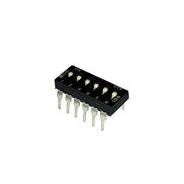 1 pcs : 210-6MS - DIP Switches/SIP Switches 6 switch sections SPST