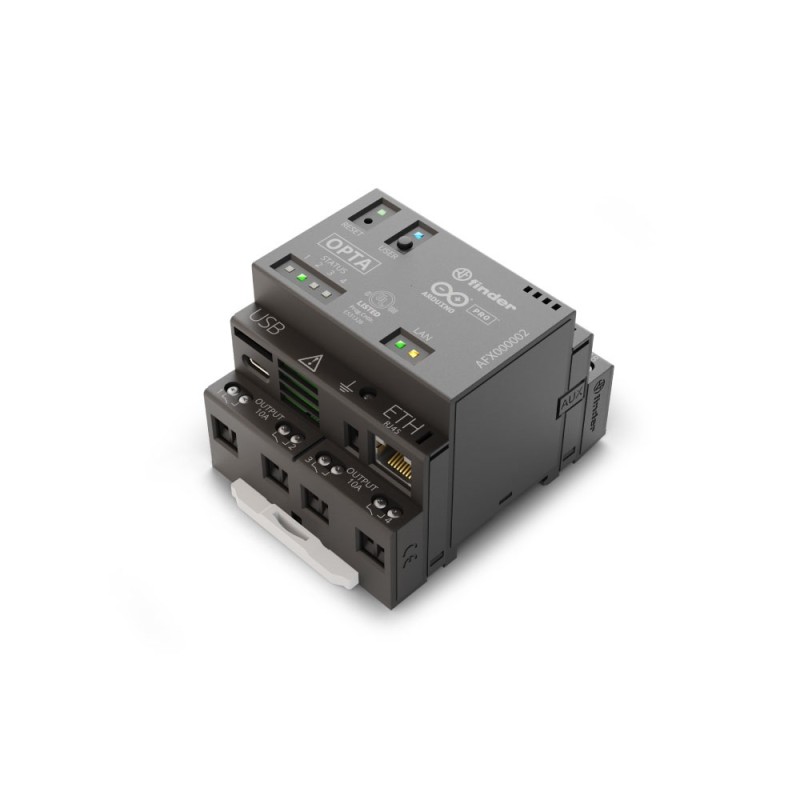 1 pcs - Arduino Opta WiFi Series Logic Controller, 12 - 24 V Supply, Relay Output, Analogue, Digital Input