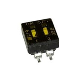 1 pcs : 219-2LPSTR - DIP Switches/SIP Switches SPST 2 switch sections