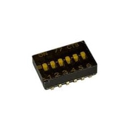 1 pcs : 218-6LPSTJR - DIP Switches/SIP Switches SURFACE MOUNT, GOLD, HALF-PITCH DIP SWITCH, 6-POLE, LOW PROFILE ACTUATOR, BOTTOM
