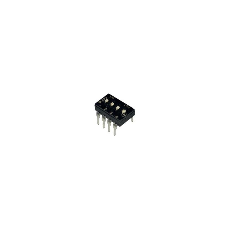 1 pcs : 209-4MS - DIP Switches/SIP Switches SPST 4 switch sections