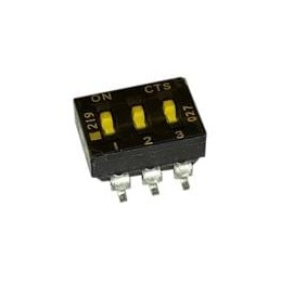 1 pcs : 219-3MST - DIP Switches/SIP Switches SPST 3 switch sections