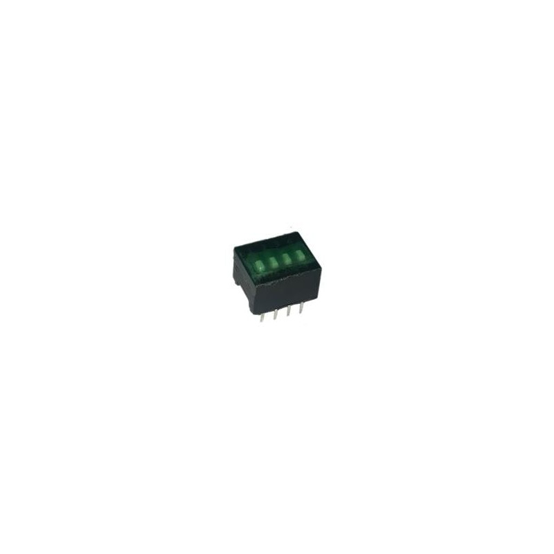 1 pcs : 208-4ST - DIP Switches/SIP Switches DIP switches/SIP switches, SPST, SLIDE ACTUATOR, 4 POS, Thru-Hole, BOTTOM AND TAPE S