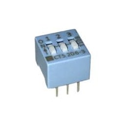1 pcs : 206-3S - DIP Switches/SIP Switches 3 switch sections SPST