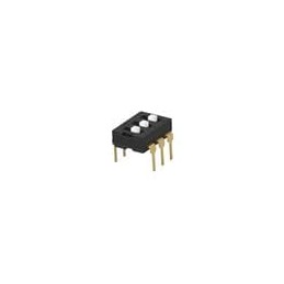 1 pcs : 2454982-2 - DIP Switches/SIP Switches DIP, THT, 3 pos, extended
