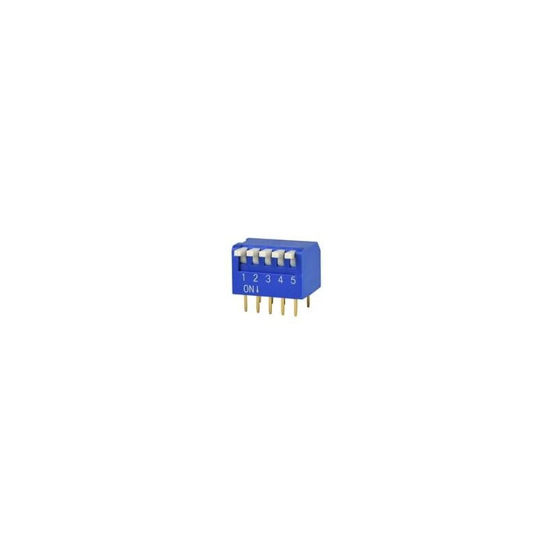 1 pcs : DS02C-254-2L-05BE - DIP Switches/SIP Switches 2 12 Positions, Through Hole, 2.54 mm Pitch, Piano Slide Actuator, DIP Swi