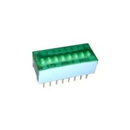1 pcs : 206-8ST - DIP Switches/SIP Switches SPST 8 switch sections