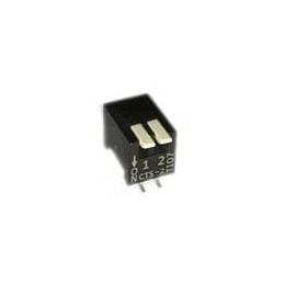 1 pcs : 193-2MS - DIP Switches/SIP Switches DIP switches/SIP switches, SPST, PIANO, 2 POS, SMD, TUBE, OFF