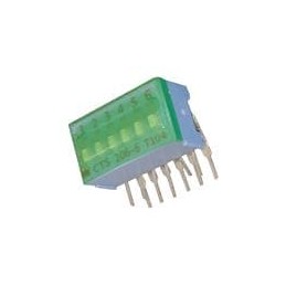 1 pcs : 206-6RAST - DIP Switches/SIP Switches SPST Right Angle 6 switch sections