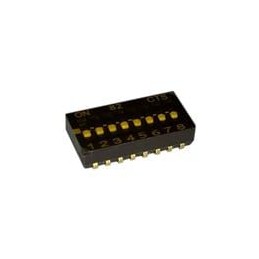 1 pcs : 218-8LPSTF - DIP Switches/SIP Switches SURFACE MOUNT, GOLD, HALF-PITCH DIP SWITCH, 8-POLE, LOW PROFILE ACTUATOR, BOTTOM 