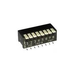 1 pcs : 193-8MS - DIP Switches/SIP Switches DIP switches/SIP switches, SPST, PIANO, 8 POS, SMD, TUBE, OFF