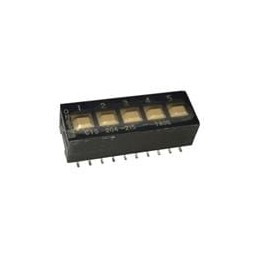 1 pcs : 204-215ST - DIP Switches/SIP Switches 5 switch sections DPDT