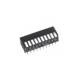 1 pcs : 194-9MST - DIP Switches/SIP Switches DIP switches/SIP switches, SPST, PIANO, 9 POS, Thru-Hole, TAPE SEALED, TUBE, OFF