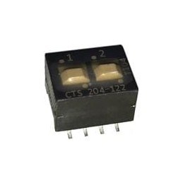 1 pcs : 204-122ST - DIP Switches/SIP Switches 2 switch sections SPDT