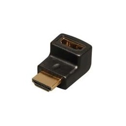 1 pcs : P142-000-UP - HDMI, Displayport & DVI Connectors Tripp Lite HDMI Right Angle Up Adapter / Coupler Compact 4K (M/F)