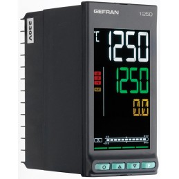 1 pcs - Gefran 1250 PID Temperature Controller, 48 x 96mm, 2 Output Logic, Relay, 20 - 27 V ac/dc Supply Voltage