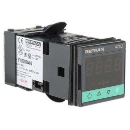 1 pcs - Gefran 400 PID Temperature Controller, 48 x 48 (1/16 DIN)mm, 2 Output Logic, Relay, 11 - 27 V ac/dc Supply