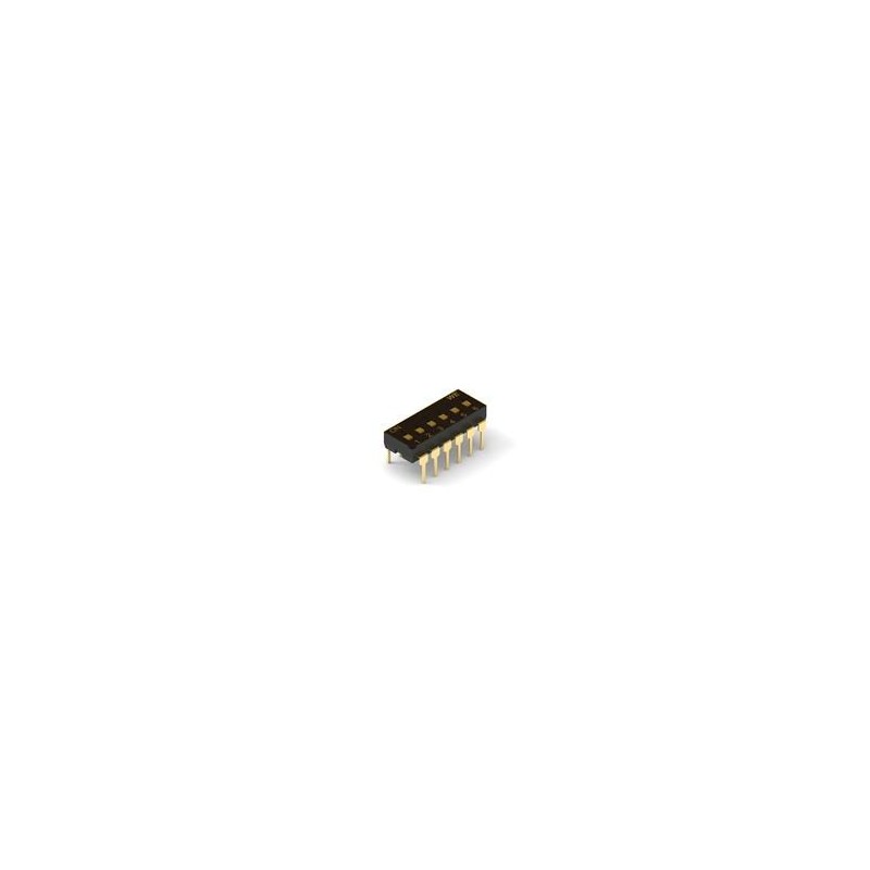 1 pcs : 418127160906 - DIP Switches/SIP Switches WS-DITV Dip Sw 6 Pin Horiz Box Typ Black