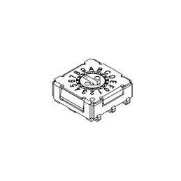 1 pcs : RDS-16S-7229-C-JSMT - DIP Switches/SIP Switches Rotary DIP Switch, 7.2 x 7.2 x 2.9 mm, cross actuator 16 pos, J Hook SMT