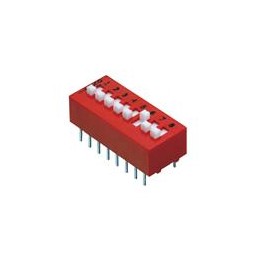 1 pcs : 78F01T - DIP Switches/SIP Switches DIP Switch 2PST Raised Slide 1 Pos