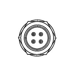 1 pcs : HR10A-7R-4P(73) - Circular Push Pull Connectors 4P RECP SHELL SZ 7 MALE SIL TERM SOLDR