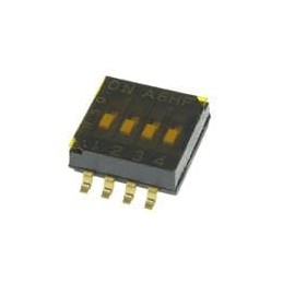 1 pcs : A6HF-4102 - DIP Switches/SIP Switches 4P Half-Pitch, 2.3mm Slide-Type White Ac