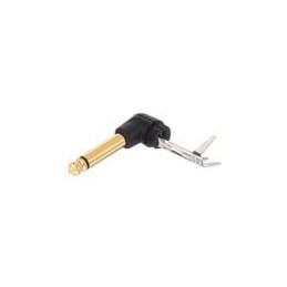 1 pcs : ACPM-TB-AU - Phone Connectors 1/4' MONO PHONE PLUG RIGHT ANGLE, GOLD