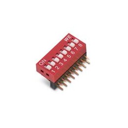 1 pcs : 418217270908A - DIP Switches/SIP Switches WS-DITU 2.54 mm Cmpct THT DIP Switch