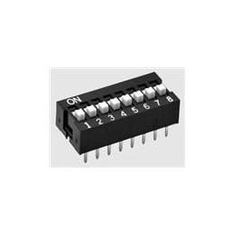 1 pcs : A6E-8104-N - DIP Switches/SIP Switches Raised actuator 8 poles