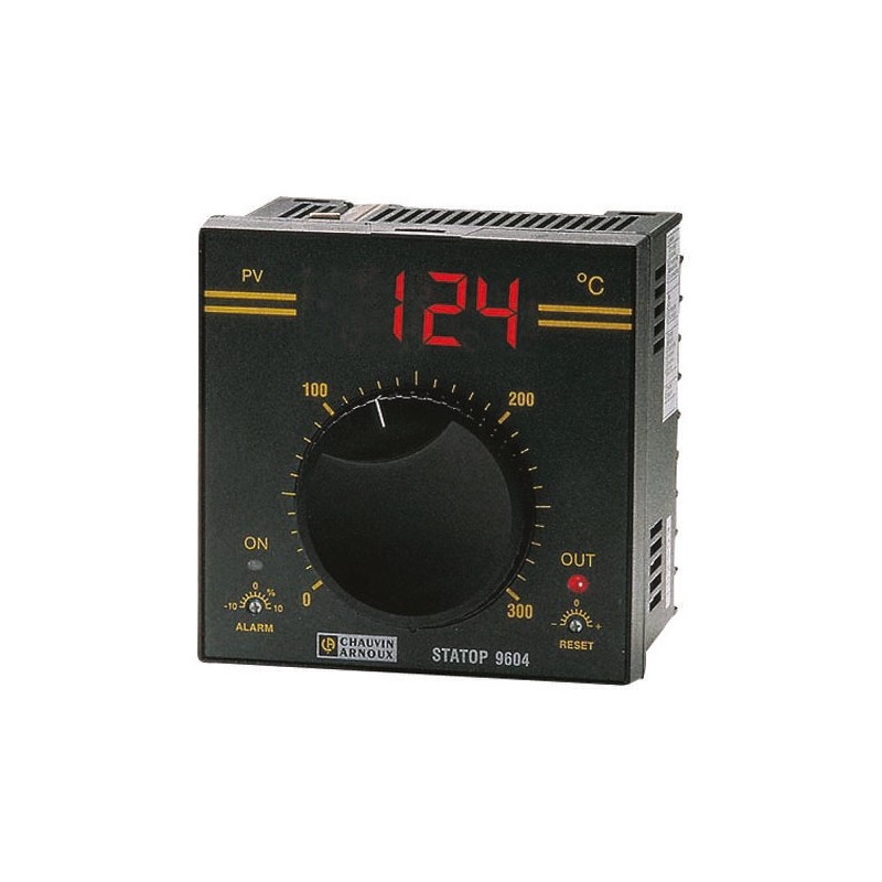 1 pcs - Pyro Controle STATOP Panel Mount On/Off Temperature Controller, 96 x 96mm 1 Input, 1 Output Relay, 90 - 260 V ac