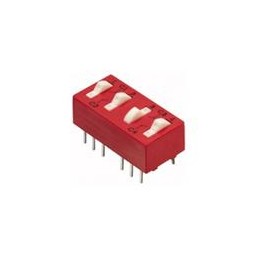 1 pcs : 76SC02T - DIP Switches/SIP Switches DIP Switch SPDT RaisedRocker 2 Pos