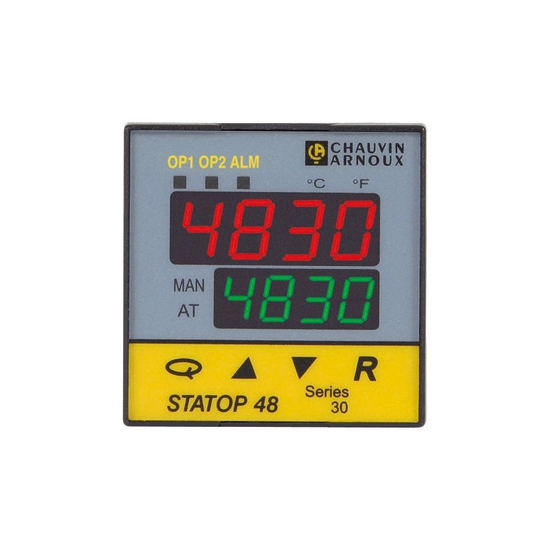 1 pcs - Pyro Controle STATOP 48 PID Temperature Controller, 2 Output, 90 - 260 V ac Supply Voltage