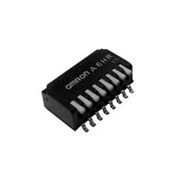 1 pcs : A6HR-8104 - DIP Switches/SIP Switches 8P Half-Pitch, 2.3mm Piano-Type White Ac